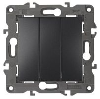 Выключатель без рамки Эра Elegance 3-кл. антрацит картинка